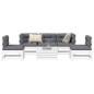 vidaXL Juego de sofás de jardín 6 piezas madera maciza pino blanco vidaXL Juego de sofás de jardín 6 piezas madera maciza pino blanco