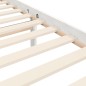 vidaXL Estructura de cama con cabecero madera maciza blanco vidaXL Estructura de cama con cabecero madera maciza blanco