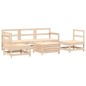 vidaXL Juego de sofás de jardín 6 piezas madera maciza de pino vidaXL Juego de sofás de jardín 6 piezas madera maciza de pino