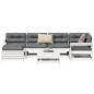 vidaXL Juego de sofás de jardín 7 pzas madera maciza de pino blanco vidaXL Juego de sofás de jardín 7 pzas madera maciza de pino blanco
