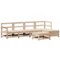vidaXL Juego de sofás de jardín 6 piezas madera maciza de pino vidaXL Juego de sofás de jardín 6 piezas madera maciza de pino