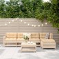 vidaXL Juego de sofás de jardín 6 piezas madera maciza de pino vidaXL Juego de sofás de jardín 6 piezas madera maciza de pino