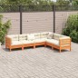 vidaXL Set de sofás jardín 6 pzas con cojines madera pino marrón cera vidaXL Set de sofás jardín 6 pzas con cojines madera pino marrón cera