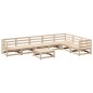 vidaXL Juego de sofás de jardín 8 pzas madera maciza de pino vidaXL Juego de sofás de jardín 8 pzas madera maciza de pino