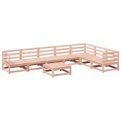 vidaXL Juego de sofás de jardín 8 pzas madera maciza de abeto Douglas