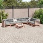 vidaXL Juego de sofás de jardín 8 pzas madera maciza de abeto Douglas vidaXL Juego de sofás de jardín 8 pzas madera maciza de abeto Douglas