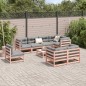 vidaXL Juego de sofás de jardín 9 pzas madera maciza de abeto Douglas vidaXL Juego de sofás de jardín 9 pzas madera maciza de abeto Douglas