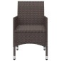vidaXL Juego de comedor de jardín 5 piezas con cojines marrón vidaXL Juego de comedor de jardín 5 piezas con cojines marrón