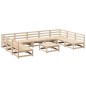 vidaXL Juego de sofás de jardín 10 pzas madera maciza de pino vidaXL Juego de sofás de jardín 10 pzas madera maciza de pino