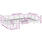 vidaXL Juego de sofás de jardín 10 pzas madera maciza de pino vidaXL Juego de sofás de jardín 10 pzas madera maciza de pino