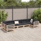 vidaXL Juego de sofás de jardín 7 piezas madera maciza de pino vidaXL Juego de sofás de jardín 7 piezas madera maciza de pino