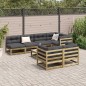 vidaXL Juego de sofás de jardín 8 pzas madera de pino impregnada vidaXL Juego de sofás de jardín 8 pzas madera de pino impregnada
