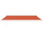 vidaXL Toldo retráctil aluminio y tela naranja y marrón 4x3 m vidaXL Toldo retráctil aluminio y tela naranja y marrón 4x3 m