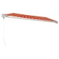 vidaXL Toldo retráctil aluminio y tela naranja y marrón 4x3 m vidaXL Toldo retráctil aluminio y tela naranja y marrón 4x3 m