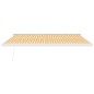 vidaXL Toldo retráctil aluminio y tela amarillo y blanco 4,5x3 m vidaXL Toldo retráctil aluminio y tela amarillo y blanco 4,5x3 m