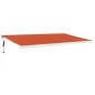vidaXL Toldo retráctil aluminio y tela naranja y marrón 5x3 m vidaXL Toldo retráctil aluminio y tela naranja y marrón 5x3 m