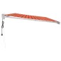 vidaXL Toldo retráctil aluminio y tela naranja y marrón 5x3 m vidaXL Toldo retráctil aluminio y tela naranja y marrón 5x3 m