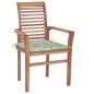 vidaXL Sillas de comedor 6 uds madera teca y cojines estampado hojas vidaXL Sillas de comedor 6 uds madera teca y cojines estampado hojas