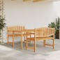 vidaXL Juego de comedor para jardín 3 pzas madera maciza de teca vidaXL Juego de comedor para jardín 3 pzas madera maciza de teca