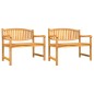 vidaXL Juego de comedor para jardín 3 pzas madera maciza de teca vidaXL Juego de comedor para jardín 3 pzas madera maciza de teca
