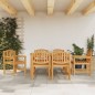 vidaXL Juego de comedor de jardín 7 piezas madera maciza de teca