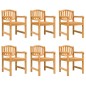 vidaXL Juego de comedor de jardín 7 piezas madera maciza de teca