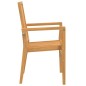vidaXL Juego de comedor de jardín 7 piezas madera maciza de teca