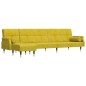vidaXL Sofá cama en forma de L terciopelo amarillo 271x140x70 cm vidaXL Sofá cama en forma de L terciopelo amarillo 271x140x70 cm