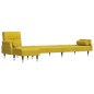 vidaXL Sofá cama en forma de L terciopelo amarillo 271x140x70 cm vidaXL Sofá cama en forma de L terciopelo amarillo 271x140x70 cm