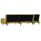 vidaXL Sofá cama en forma de L terciopelo amarillo 271x140x70 cm vidaXL Sofá cama en forma de L terciopelo amarillo 271x140x70 cm