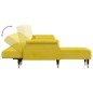 vidaXL Sofá cama en forma de L terciopelo amarillo 271x140x70 cm vidaXL Sofá cama en forma de L terciopelo amarillo 271x140x70 cm