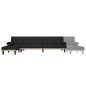 vidaXL Sofá cama en forma de L tela negro 260x140x70 cm vidaXL Sofá cama en forma de L tela negro 260x140x70 cm
