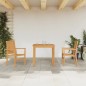 vidaXL Juego de comedor para jardín 3 pzas madera maciza de teca vidaXL Juego de comedor para jardín 3 pzas madera maciza de teca