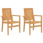 vidaXL Juego de comedor para jardín 3 pzas madera maciza de teca vidaXL Juego de comedor para jardín 3 pzas madera maciza de teca