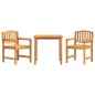 vidaXL Juego de comedor para jardín 3 pzas madera maciza de teca vidaXL Juego de comedor para jardín 3 pzas madera maciza de teca