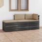 vidaXL Muebles de jardín de palets 3 piezas cojines madera maciza pino vidaXL Muebles de jardín de palets 3 piezas cojines madera maciza pino