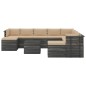 vidaXL Muebles de palets de jardín 11 pzas cojines madera maciza pino vidaXL Muebles de palets de jardín 11 pzas cojines madera maciza pino