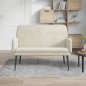 vidaXL Banco de terciopelo crema 108x79x79 cm vidaXL Banco de terciopelo crema 108x79x79 cm