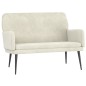 vidaXL Banco de terciopelo crema 108x79x79 cm vidaXL Banco de terciopelo crema 108x79x79 cm