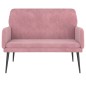 vidaXL Banco de terciopelo rosa 108x79x79 cm
