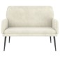 vidaXL Banco de terciopelo crema 108x79x79 cm vidaXL Banco de terciopelo crema 108x79x79 cm