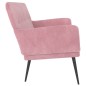 vidaXL Banco de terciopelo rosa 108x79x79 cm