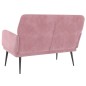 vidaXL Banco de terciopelo rosa 108x79x79 cm