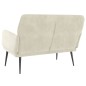 vidaXL Banco de terciopelo crema 108x79x79 cm vidaXL Banco de terciopelo crema 108x79x79 cm