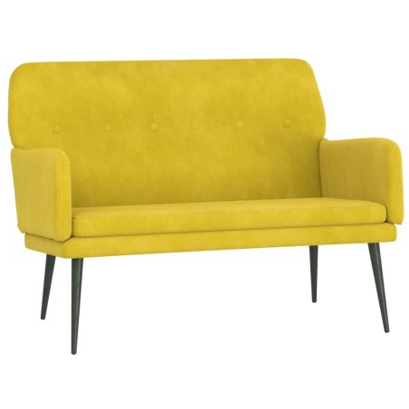 vidaXL Banco de terciopelo amarillo 108x79x79 cm