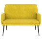 vidaXL Banco de terciopelo amarillo 108x79x79 cm vidaXL Banco de terciopelo amarillo 108x79x79 cm