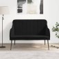 vidaXL Banco de terciopelo negro 110x76x80 cm vidaXL Banco de terciopelo negro 110x76x80 cm