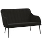vidaXL Banco de terciopelo negro 110x76x80 cm vidaXL Banco de terciopelo negro 110x76x80 cm