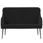 vidaXL Banco de terciopelo negro 110x76x80 cm vidaXL Banco de terciopelo negro 110x76x80 cm