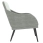 vidaXL Sillón de terciopelo gris claro 63x76x80 cm vidaXL Sillón de terciopelo gris claro 63x76x80 cm